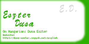 eszter dusa business card